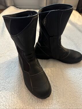 SIDI Black Tall Moto Boots - Sporty Waterproof